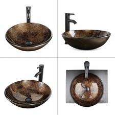 Glass Basin - Round - Metallic
