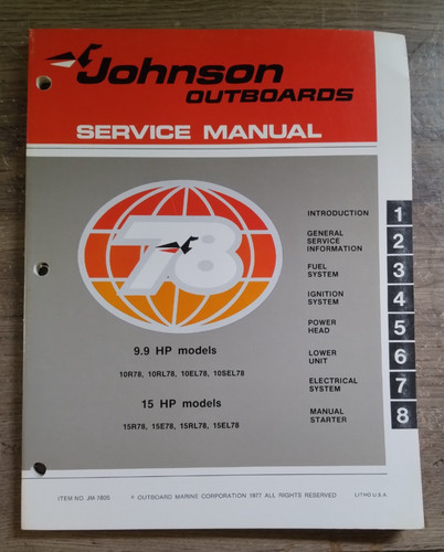 1978 johnson outboard seahorse - johnson,