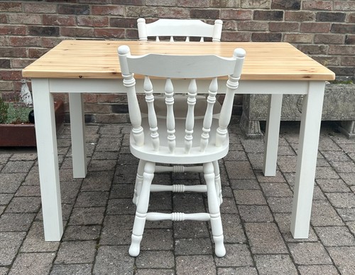 Shabby chic small pine table - chic, &