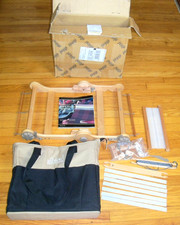 Ashford KNITTERS LOOM KL3COM  Portable Folding Rigid Heddle, with Bag & Supplies