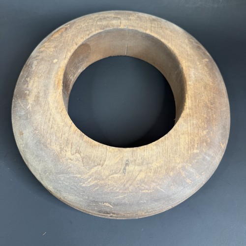 Vintage unmarked wood hat - wood,