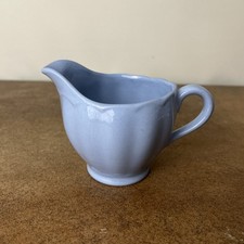 Vintage 1940s, Art Deco, Grindley Petal Ware Milk Jug in Lupin Blue