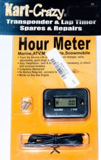 Kart Engine Hour Run Time (Timer) Meter - Black Rotax Honda X30MX Motocross
