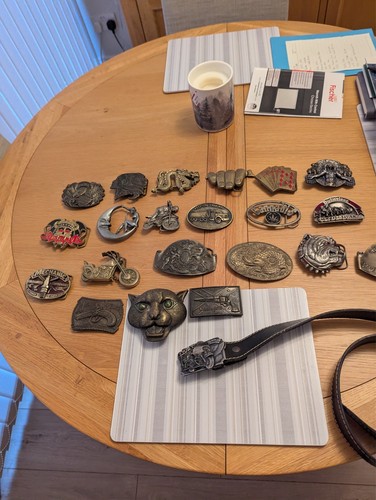 Mens vintage belt buckles and - buckles.,