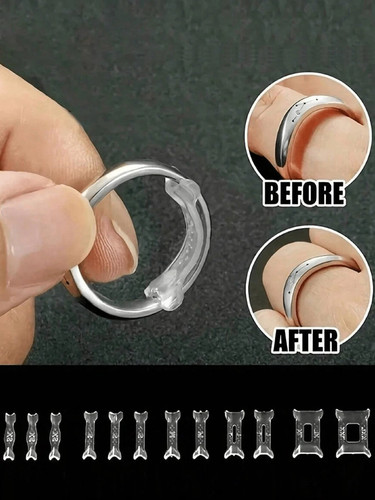 8pcs silicone ring size - 8pcs,