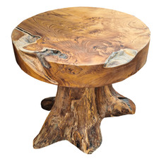 Teak Root Round Side Table /