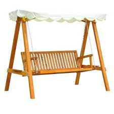  3 Seat Wooden Garden Swing