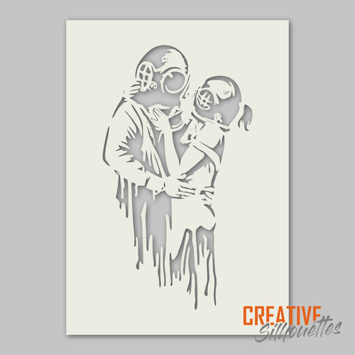 Think tank stencil banksy - think, --banksy--