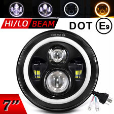 7" Inch LED Projector Black Motorcycle Headlight 90W Hi/Lo + DRL E-mark Approved