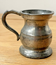 Antique Pewter Measuring Tankard Jug GASKELL CHAMBERS Quarter Gill
