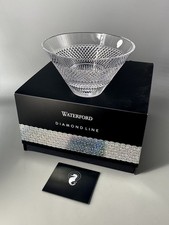 Waterford Crystal Diamond Line Cut 20cm Flared Bowl - New & Boxed