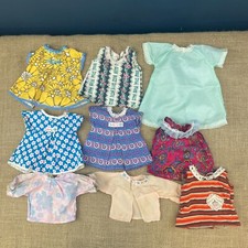 9 X VINTAGE BABY DOLL 60s/70s CLOTHES OUTFIT CARDIGAN DRESSES TOPS DOLLS DOLLY