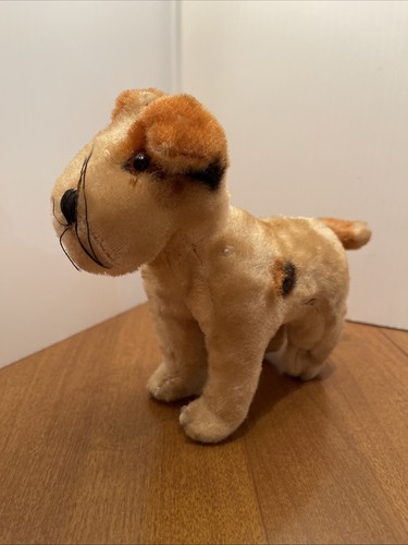 Antique plush dog - plush, standing