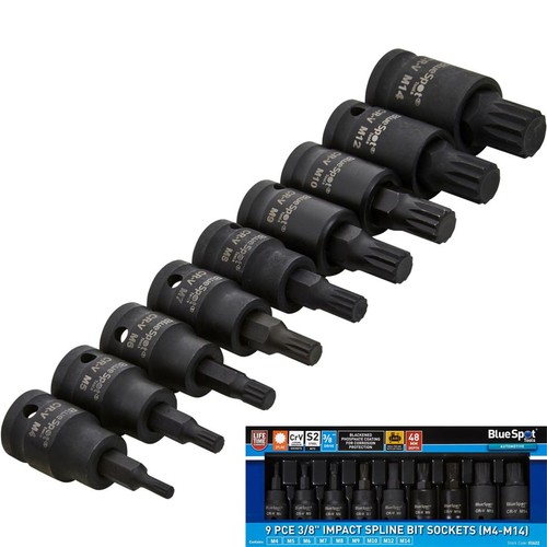 Bluespot 9pc impact - impact, spline