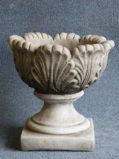 TULIP VASE HAND CAST STONE