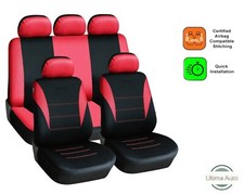 9 pcs Full Red  Fabric Car