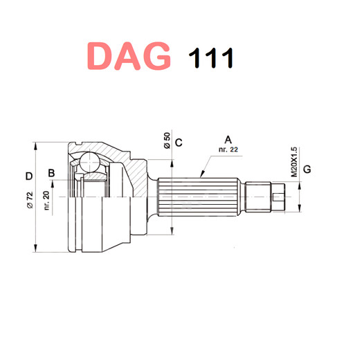 Dag axle joint - dag, cv