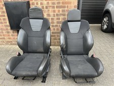 VAUXHALL ASTRA MK5 VXR RECARO BLACK HALF LEATHER FRONT SEATS AND BACK BENCH INC!