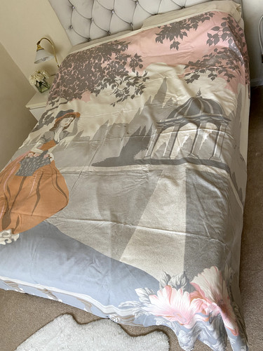 Vintage orange grey - orange, edwardian