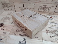 Wooden Wine Box Crate with Lid ~ Niepoort, Portugal ~ 3 bottle box, Storage.