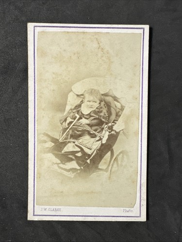 Cdv child pram clarke - child,