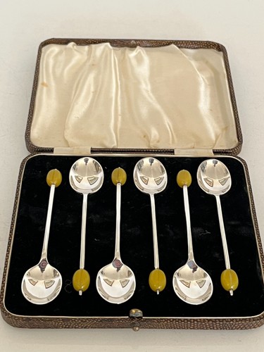 Cased set silver plated - set, of