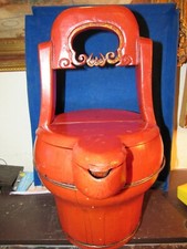 Antique RED LAQUERED Hand