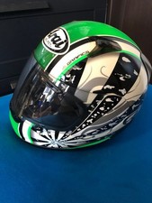 Arai ASTRO IQ Strain Full Face Helmet Size:M 59-60cm Kawasaki Green x White