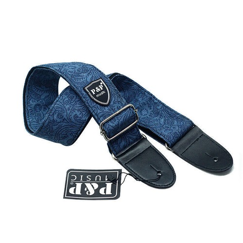 Guitar strap adjustable denim - guitar,