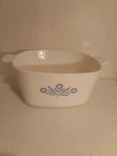 Pyrosil Corning Ware Blue Cornflower Casserole Dish 2 1/2 Pint 70s Vintage