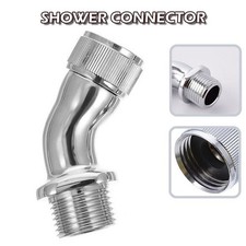Sleek Chrome Brass Elbow Adapter for Shower Head Hose Unilateral Design