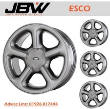 8.5"x18" JBW ESCO ALLOY WHEELS GUN METAL FORD 4x108 ESCORT COSWORTH SET OF 4