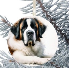St Bernard Dog Hanging Bauble Gift Present Decoration Christmas