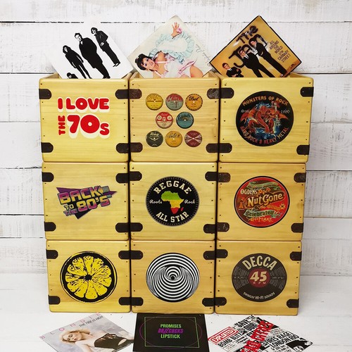 Record box inch retro - box, 7