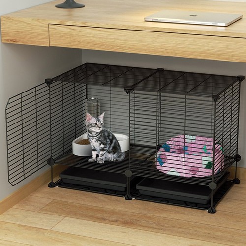 Indoor cat hamster puppy - hamster, cage