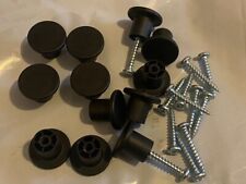 10058243 X 12 (109567 X 12) IKEA Small Black Plastic Handle (Knob) with Screw