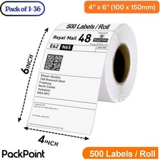 4"x6" Direct Thermal Labels