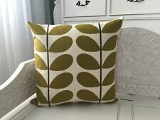 HANDMADE cushion cover Use Orla Kiely Two Colour stem OLIVE Fabric SINGLE SIDED