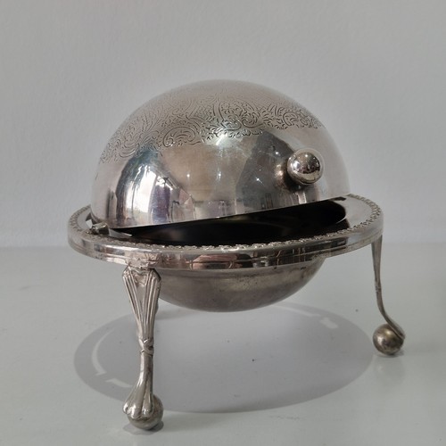 Vintage silver plate - plate, domed