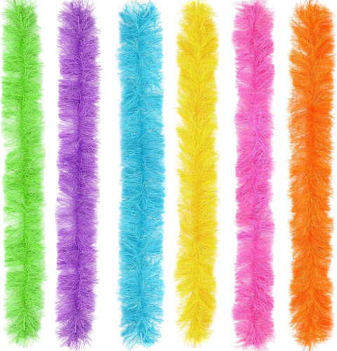 6pcs colorful feather - feather, boas