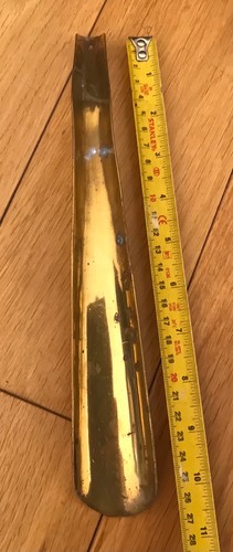 Vintage old brass shoe - shoe,
