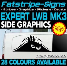 to fit PEUGEOT EXPERT MK3 LWB L2 PEEKING MONSTER GRAPHICS STICKERS CAMPERVAN