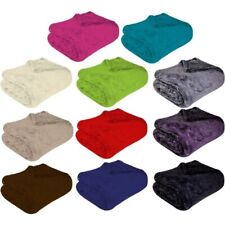 Luxury Faux Fur Throw Sofa Bed Mink Soft Warm Fleece Blanket Single Double King