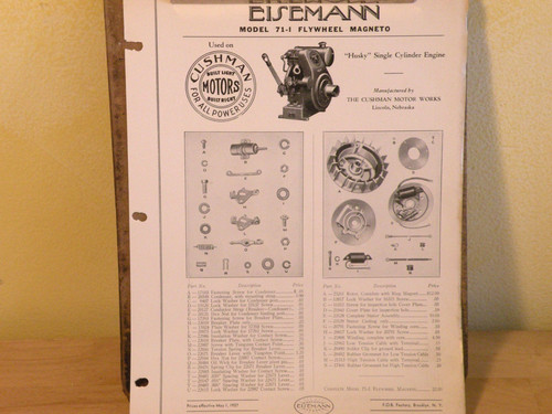 Eisemann magneto model i - magneto,