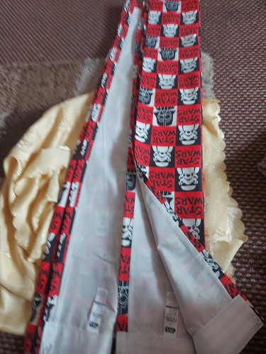 Pair gathered curtains - of, 53