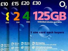GPS TRACKER NEW O2 Unlimited Calls & Text Bundle Sim Card Pay As You Go  20P