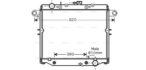 To2378 ava radiator - radiator, toyota