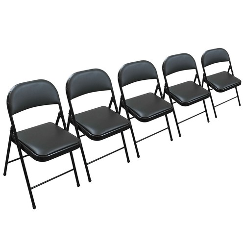 Folding faux leather chairs - folding,