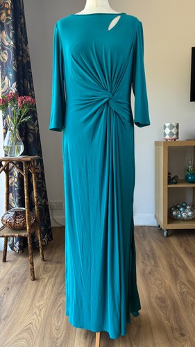 Ossie clark dress teal - ossie,