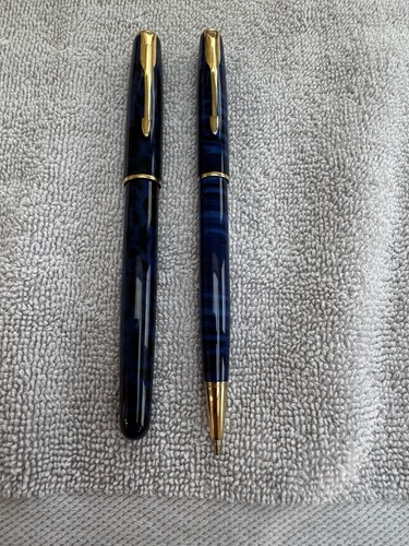 Vintage blue marble parker - marble,